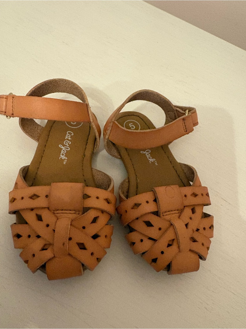 Cat & Jack Tan Braided Girls' Sandals
